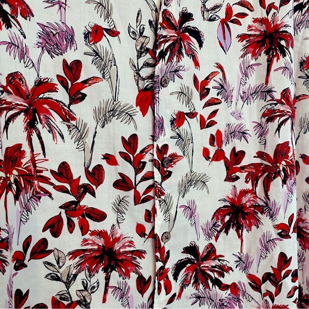 Ross & Gunn Italian 100% Cotton Hawaiian Print Short Sleeve Button-up Shirt - Picture 13 of 14